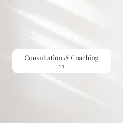 Consultation & Coaching - 1:1