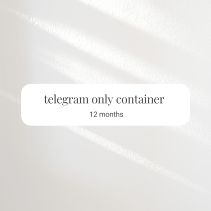 telegram only container - 12 months
