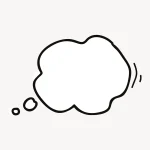 Thought bubble illustration, clip art